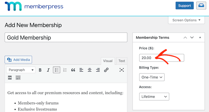 Creating a paid membership subscription using MemberPress 使用 MemberPress 创建付费会员订阅